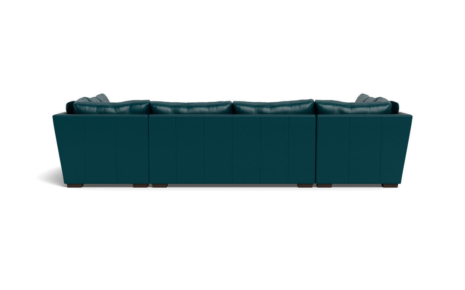 Mesa 154" Leather Condo U Sectional - Tribeca Lagoon