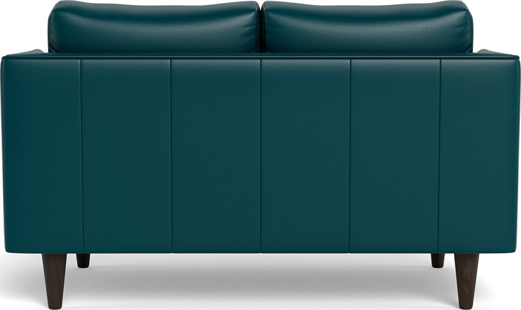 Rainey 59" Leather Loveseat - Tribeca Lagoon