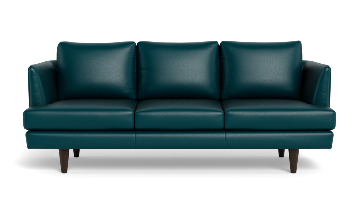 Rainey 83" Leather Sofa - Tribeca Lagoon
