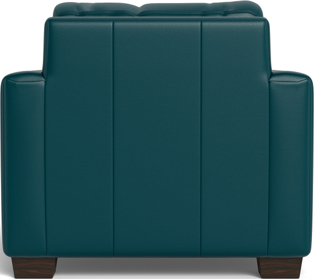 Track 36" Leather Arm Chair - Tribeca Lagoon