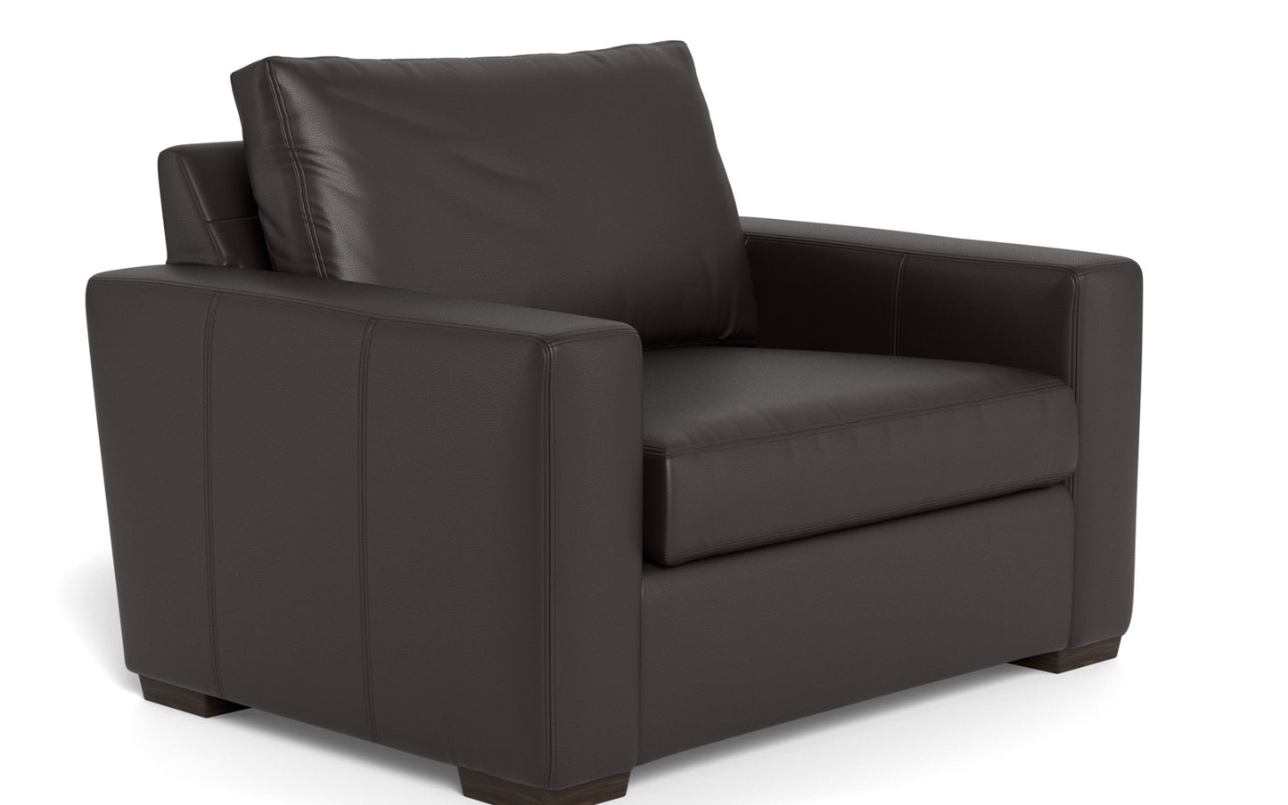 Mesa 52" Leather Arm Chair - Tribeca Quarry