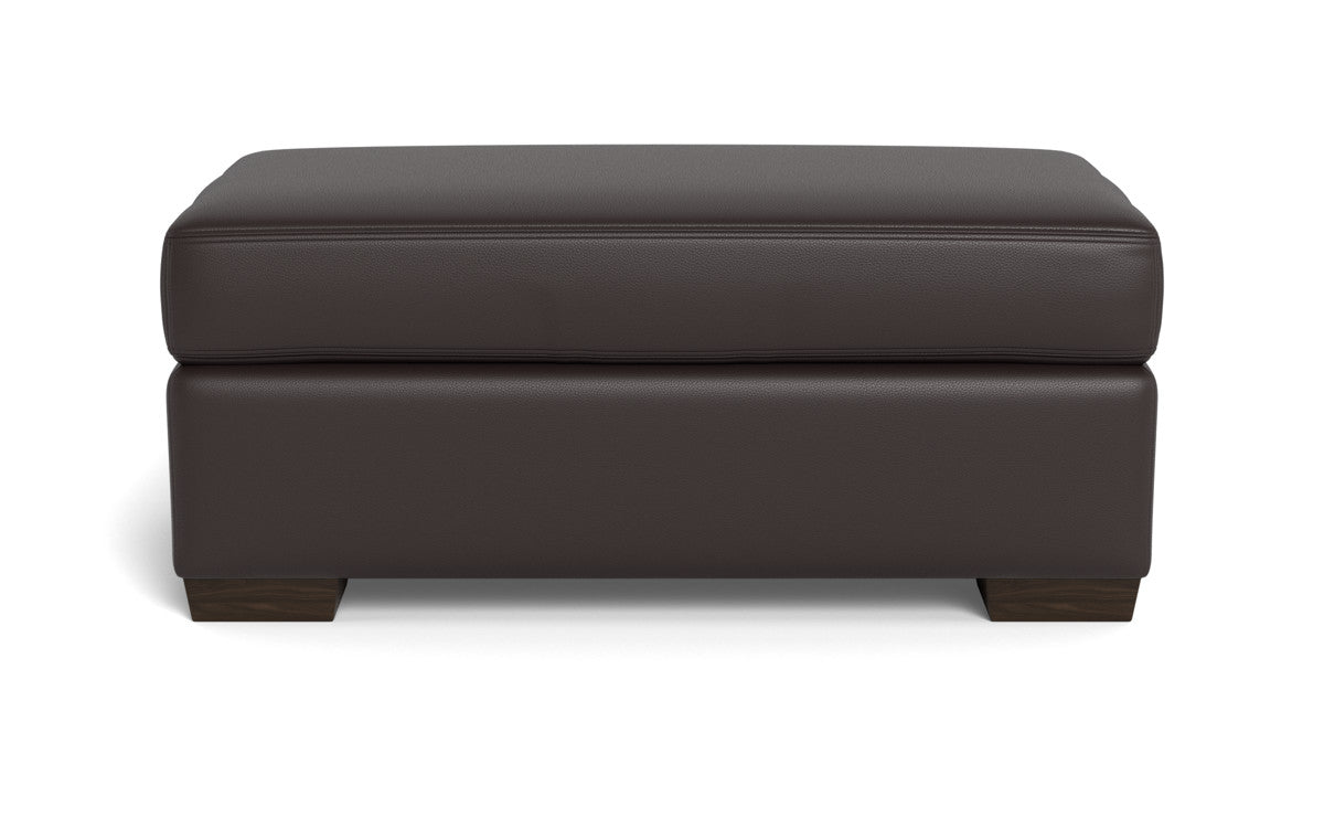 Mesa Leather Ottoman - Tribeca Lagoon