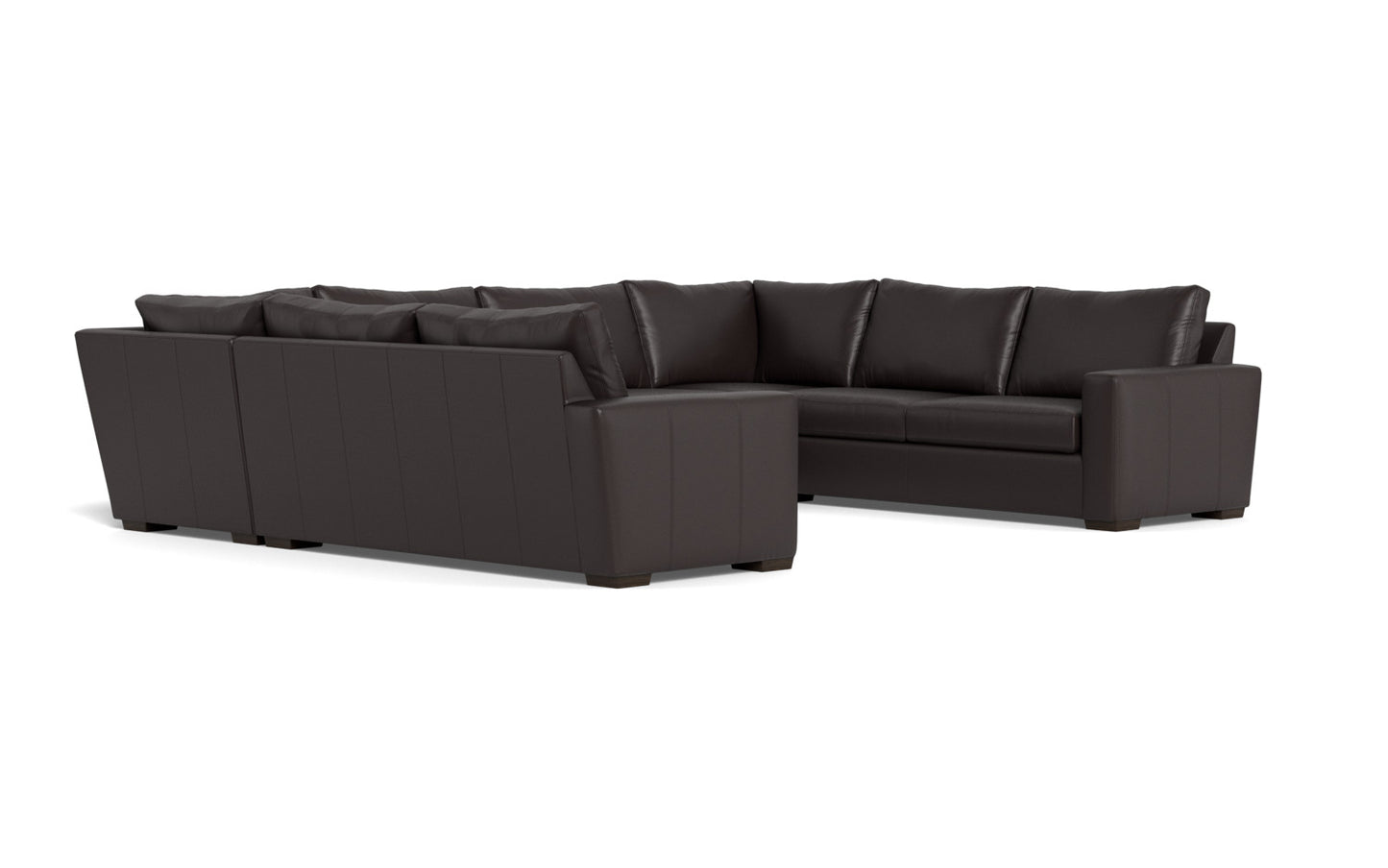 Mesa 154" Leather Condo U Sectional - Tribeca Quarry