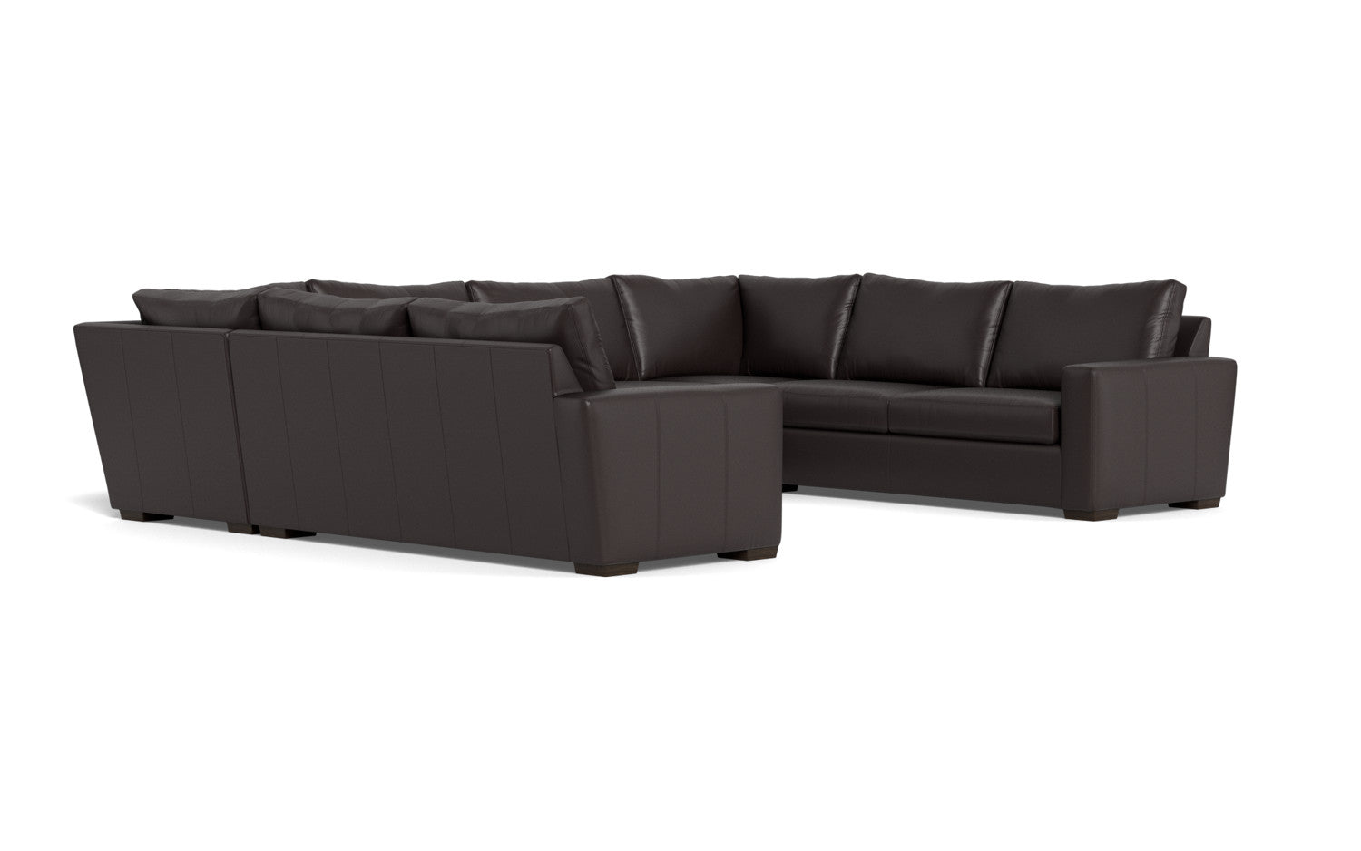 Mesa 154" Leather Condo U Sectional - Tribeca Quarry