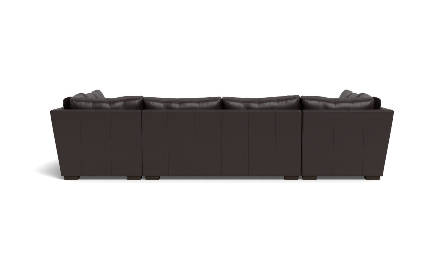 Mesa 154" Leather Condo U Sectional - Tribeca Quarry