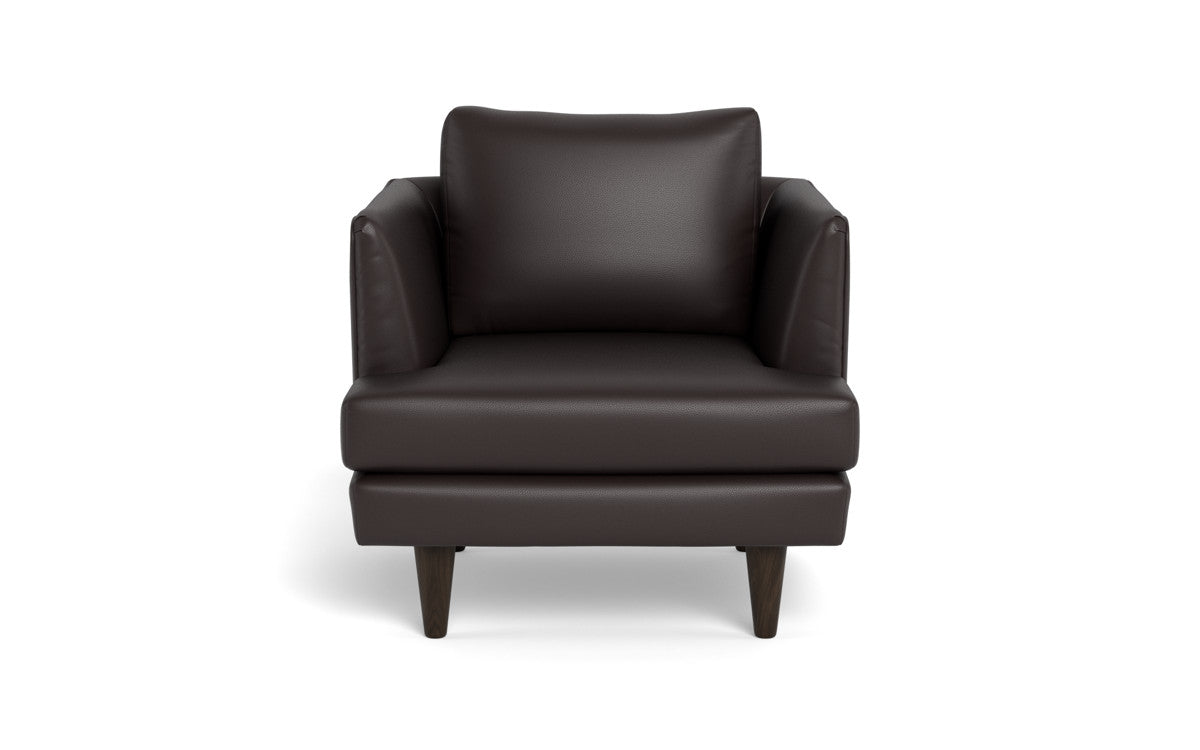 Rainey 35" Leather Arm Chair - Tribeca Quarry