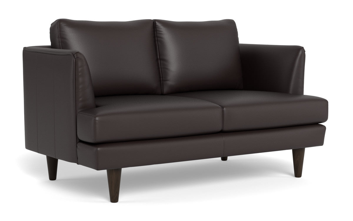 Rainey 59" Leather Loveseat - Tribeca Quarry