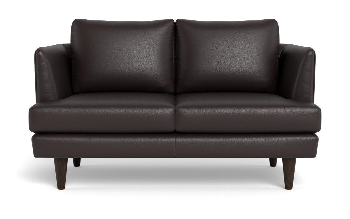 Rainey 59" Leather Loveseat - Tribeca Quarry