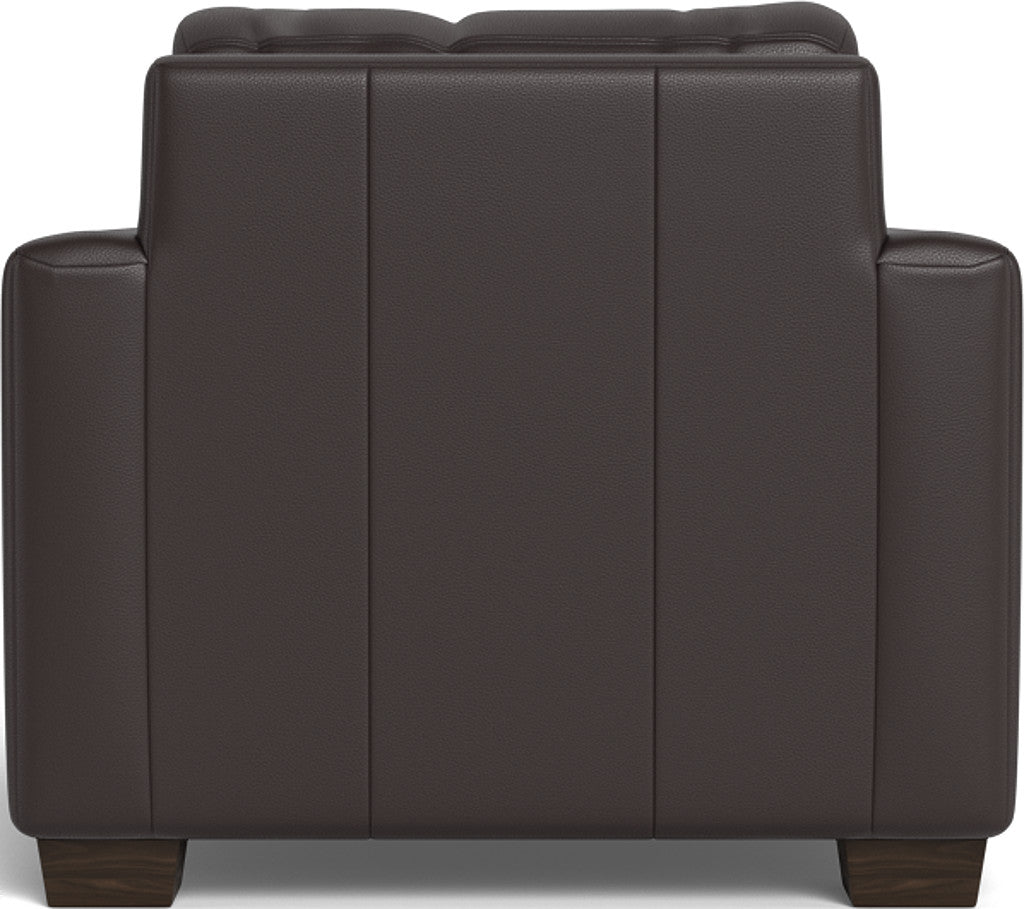 Track 36" Leather Arm Chair - Tribeca Quarry