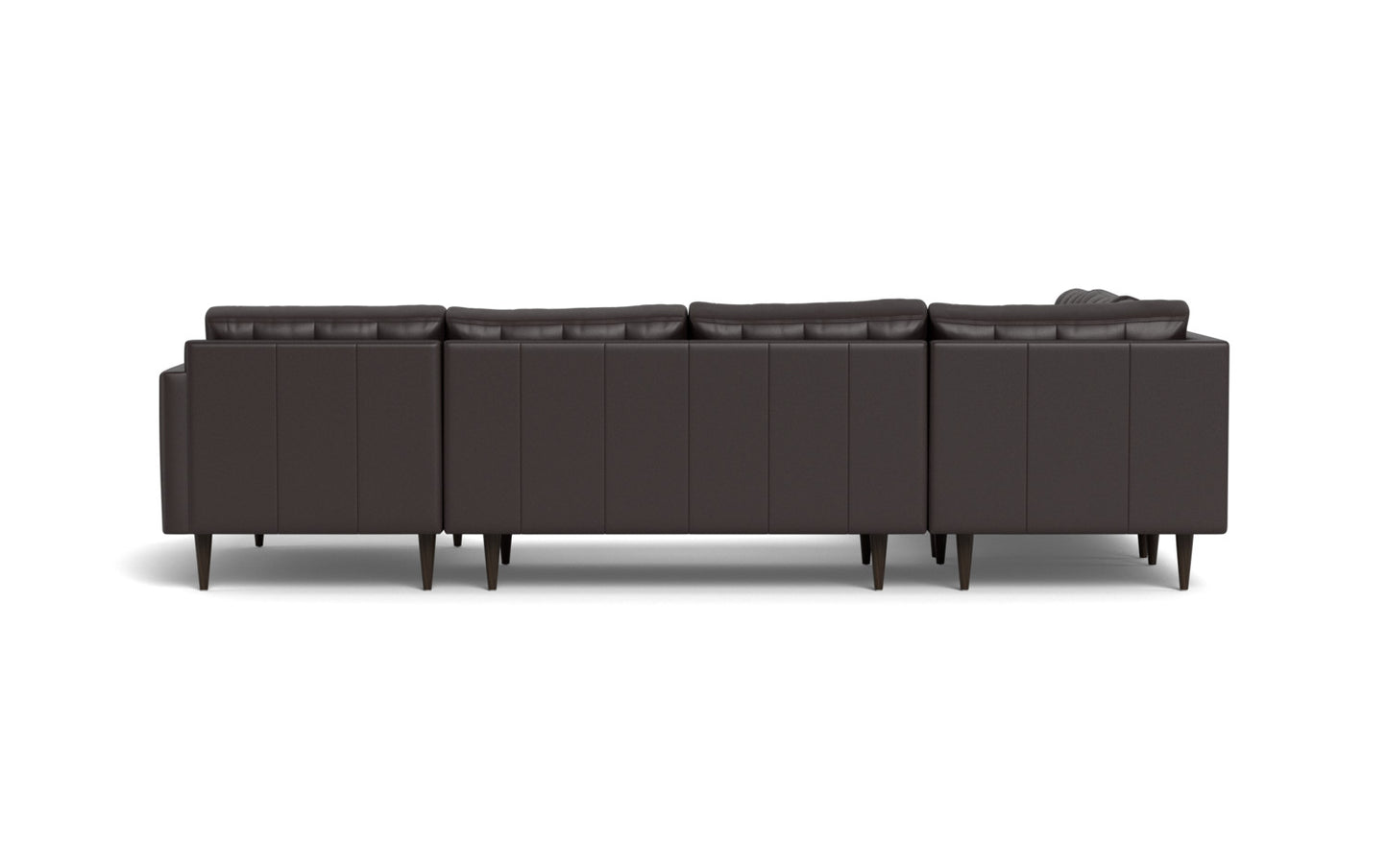 Wallace 131" Leather Corner Sectionals w. Right Chaise - Tribeca Quarry