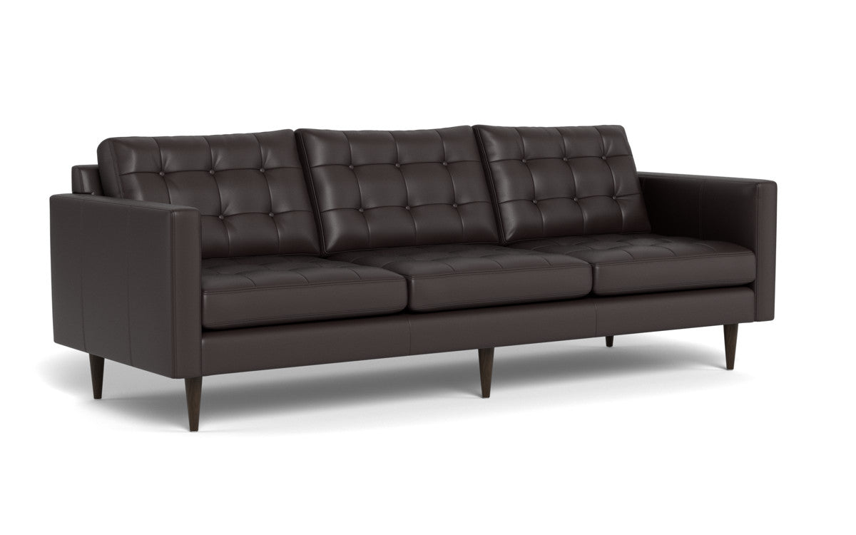 Wallace 98" Leather Estate Sofa - Tribeca Quarry