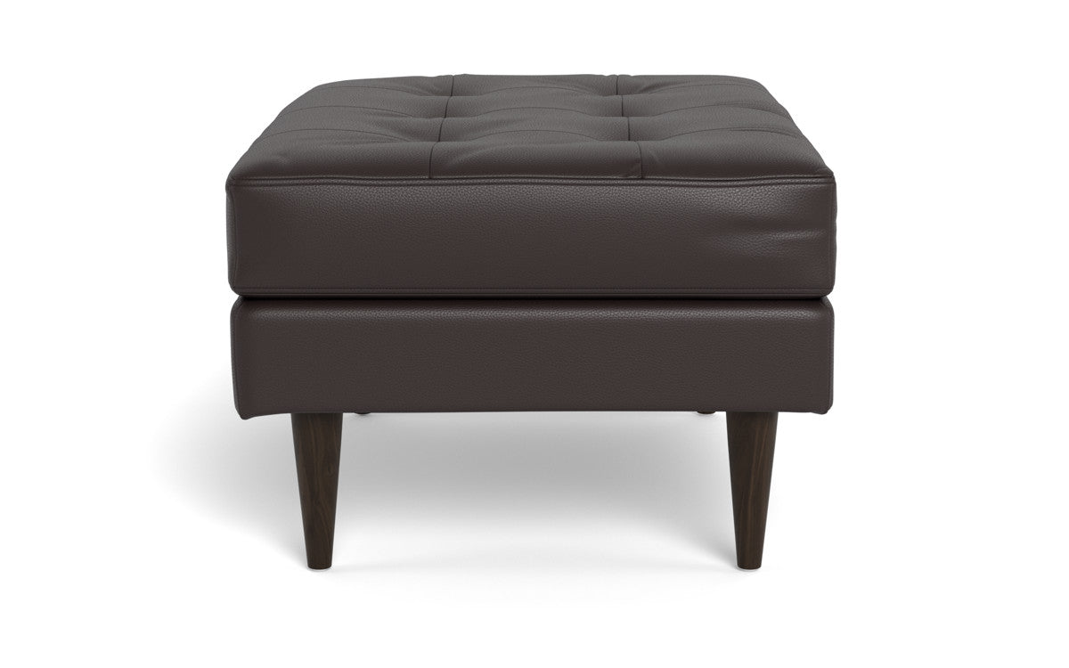 Wallace Leather Ottoman - Tribeca Lagoon