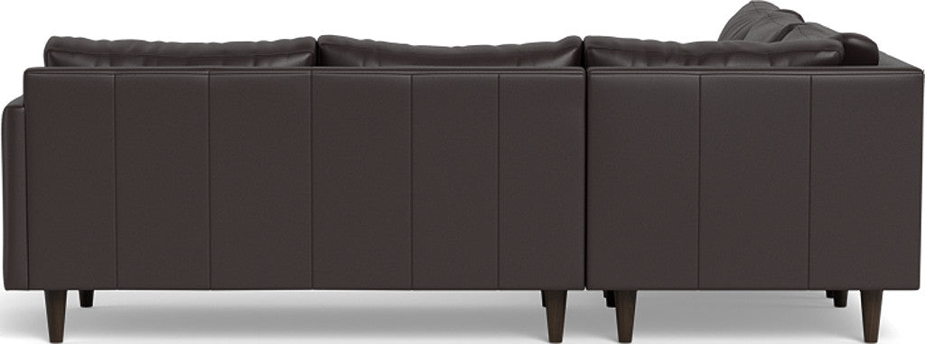 Wallace 102" Leather Untufted Corner Sectional - Tribeca Quarry