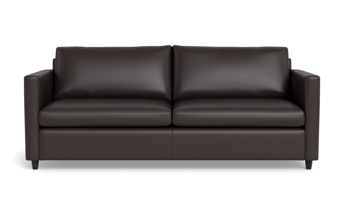 Wallace 74" Leather Untufted Queen Sleeper Sofa - Tribeca Quarry