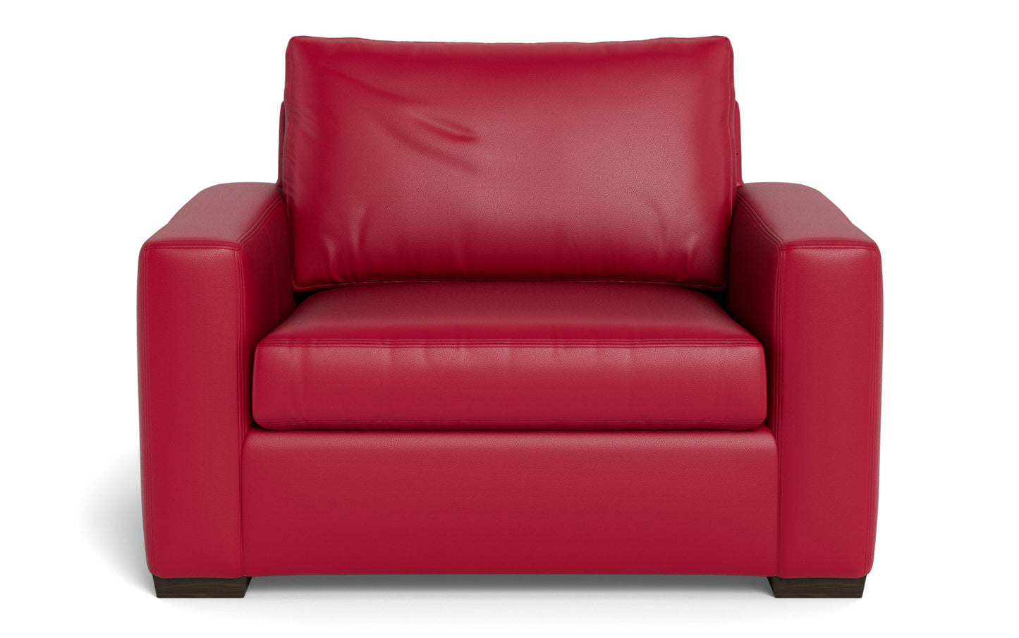 Mesa 52" Leather Arm Chair - Tribeca Scarlet