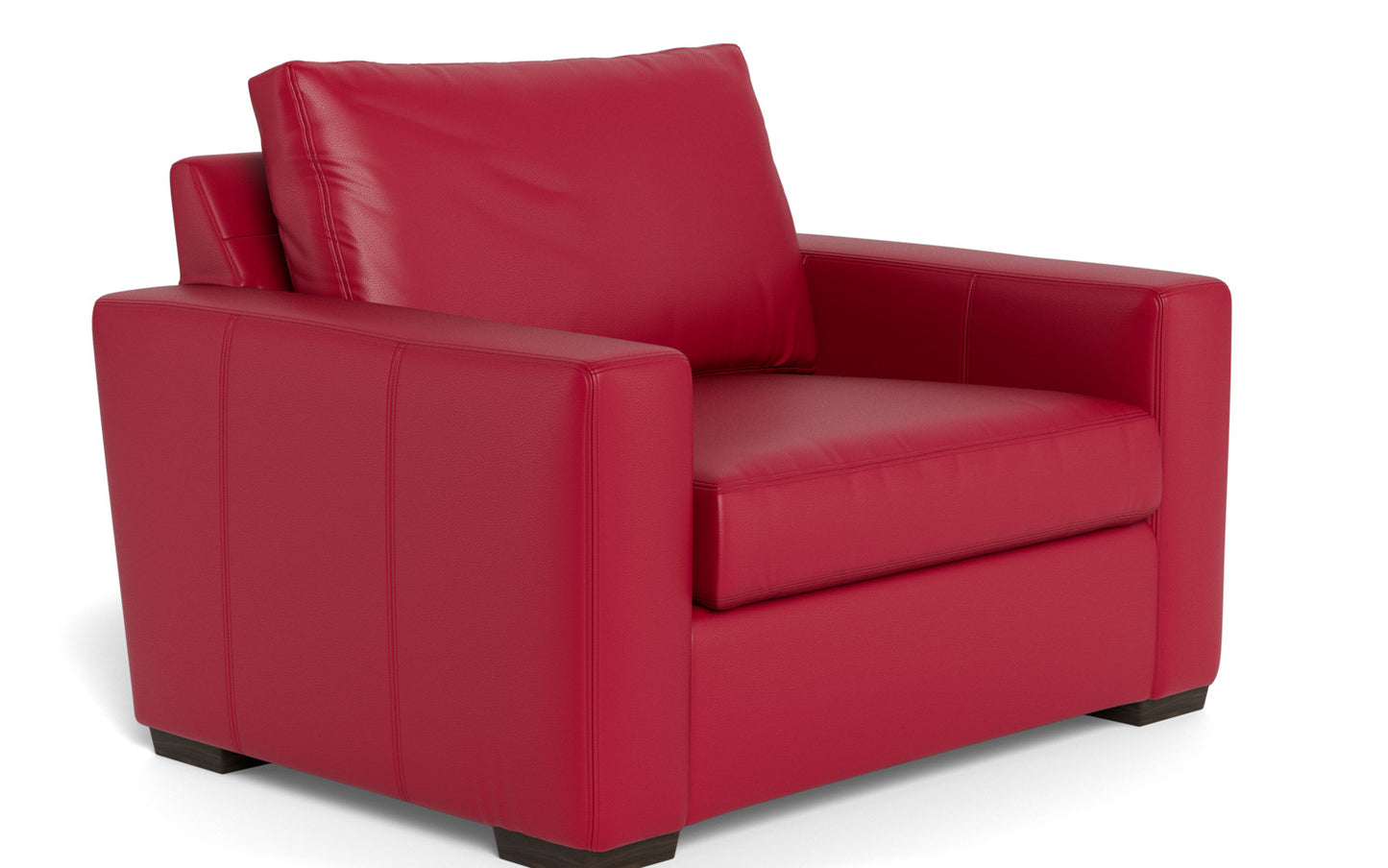 Mesa 52" Leather Arm Chair - Tribeca Scarlet