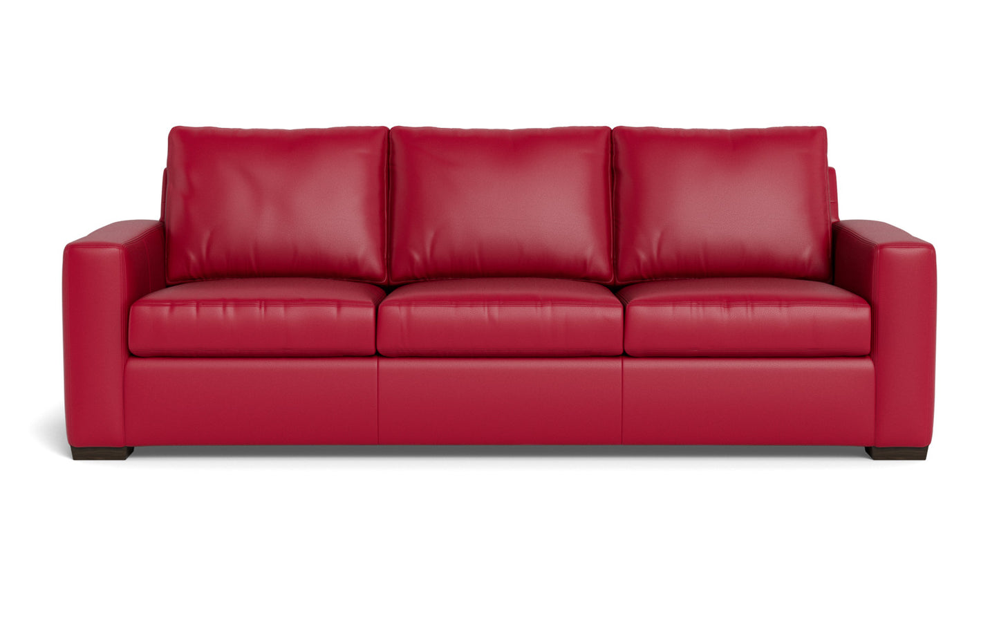 Mesa 101" Leather Estate Sofa - Tribeca Scarlet
