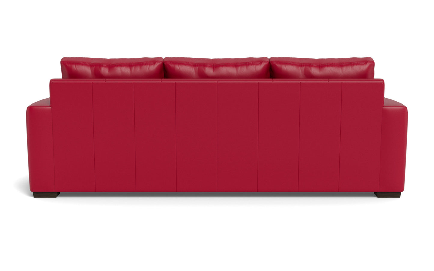 Mesa 101" Leather Estate Sofa - Tribeca Scarlet