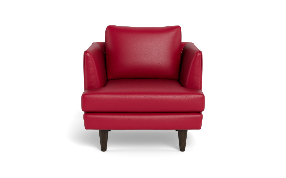 Rainey 35" Leather Arm Chair - Tribeca Scarlet