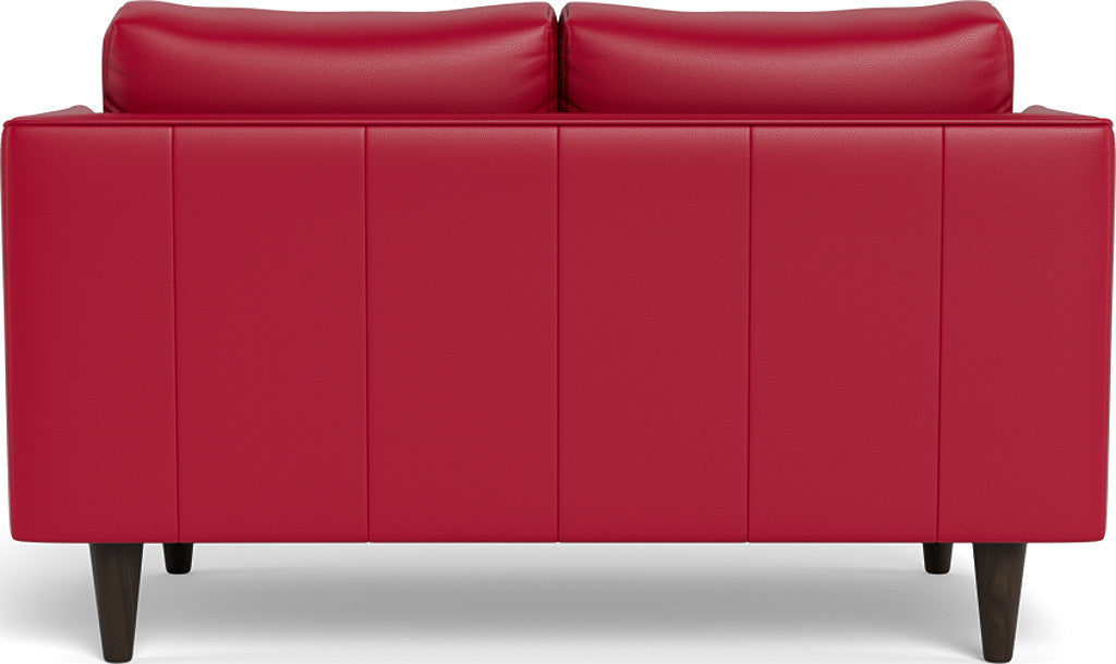 Rainey 59" Leather Loveseat - Tribeca Scarlet