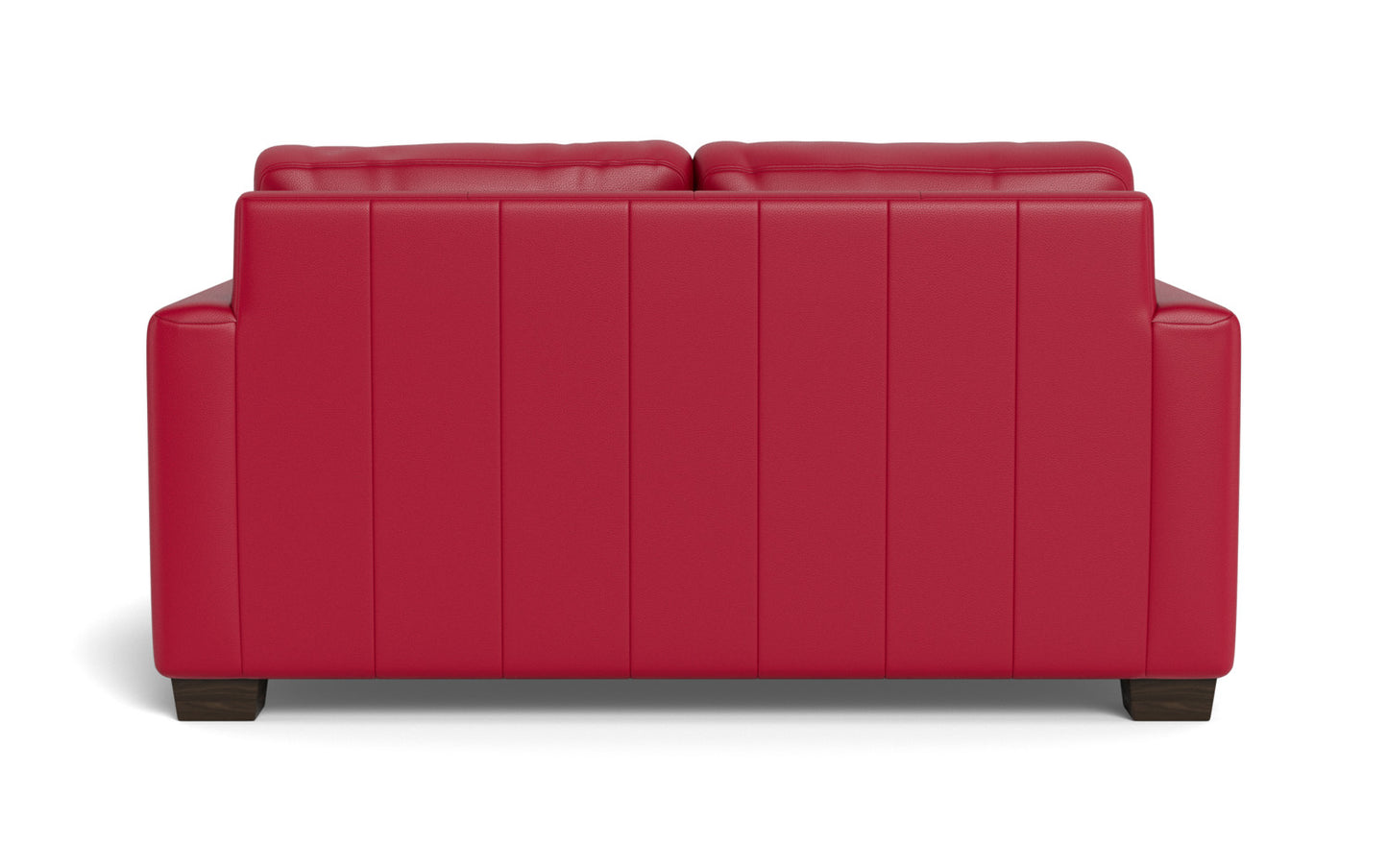 Track 62" Leather Twin Sleeper - Tribeca Scarlet