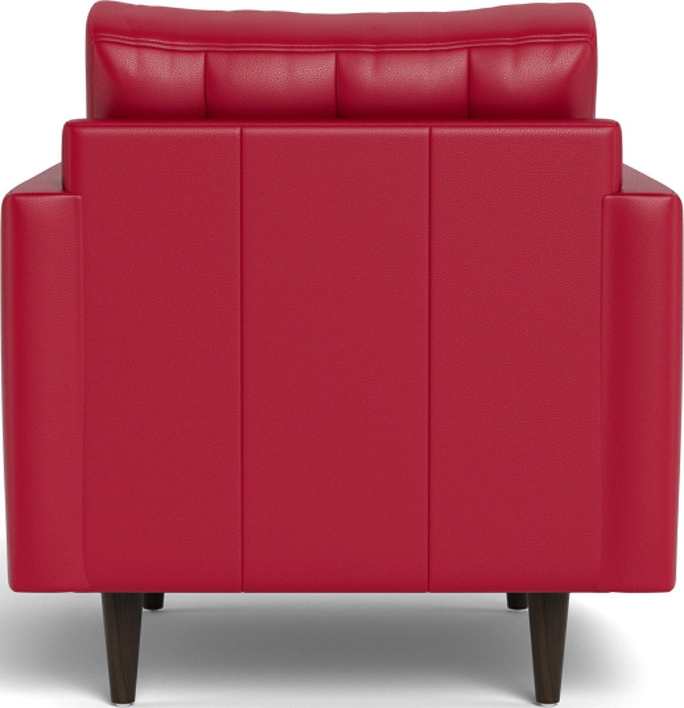 Wallace 34" Leather Arm Chair - Tribeca Scarlet