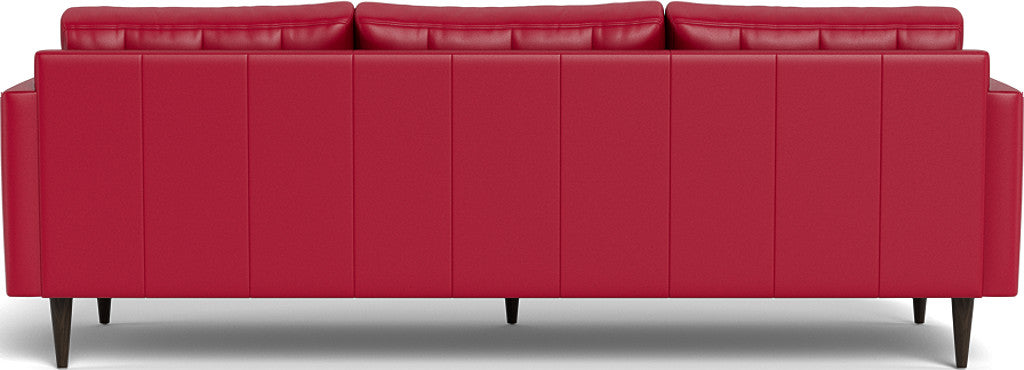 Wallace 98" Leather Estate Sofa - Tribeca Scarlet