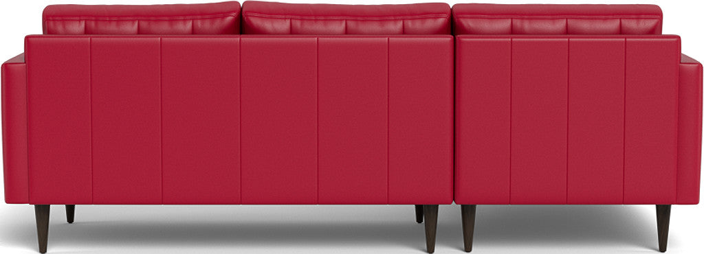 Wallace 98" Leather Left Chaise Sectional - Tribeca Scarlet