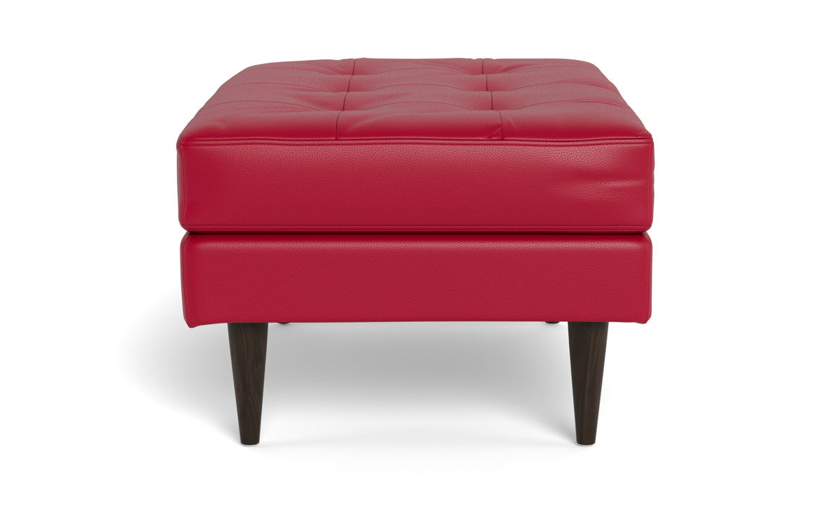Wallace Leather Ottoman - Tribeca Quarry