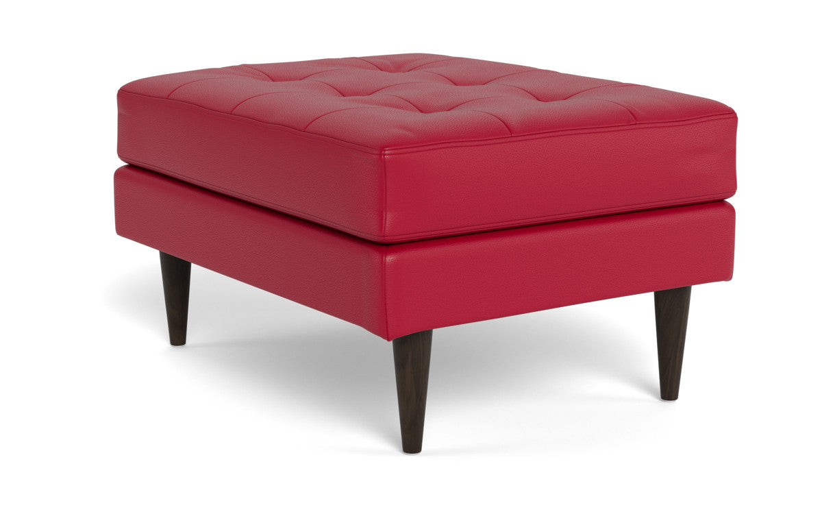 Wallace Leather Ottoman - Tribeca Quarry