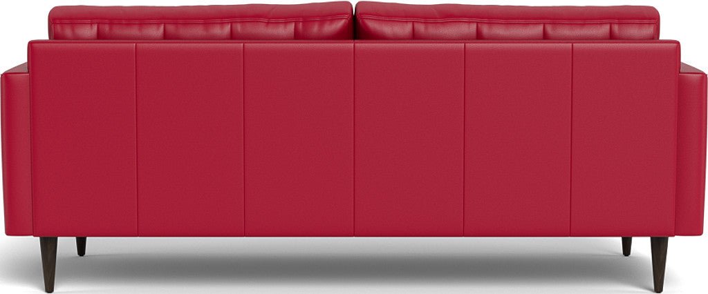 Wallace 85" Leather Sofa - Tribeca Scarlet