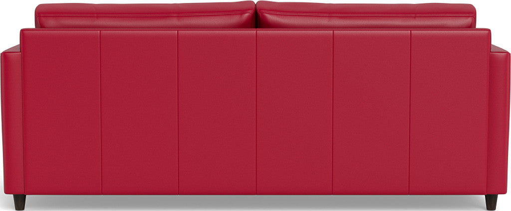 Wallace 74" Leather Untufted Queen Sleeper Sofa - Tribeca Scarlet