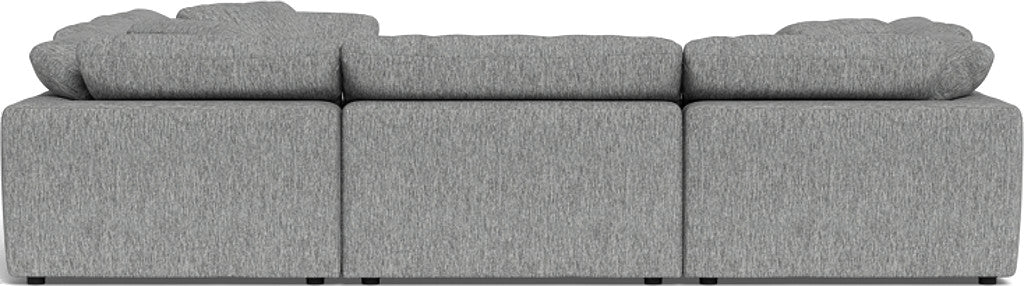 Fluffy 133.5" 6 Piece Sectional W/Ottoman - Tropez Ash
