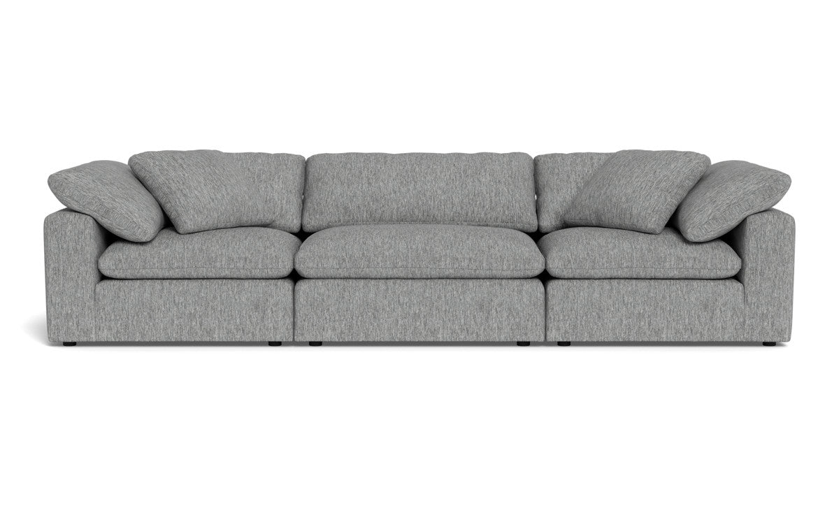 Fluffy 133.5" 3pc Sofa - Tropez Ash