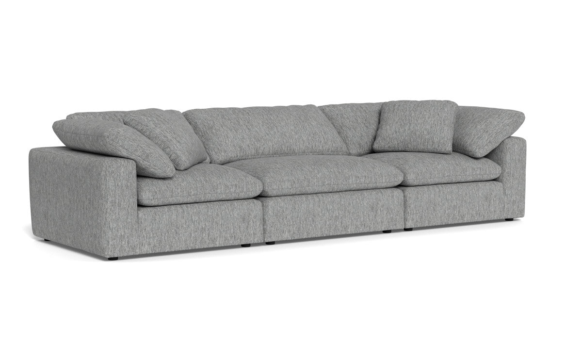 Fluffy 133.5" 3pc Sofa - Tropez Ash