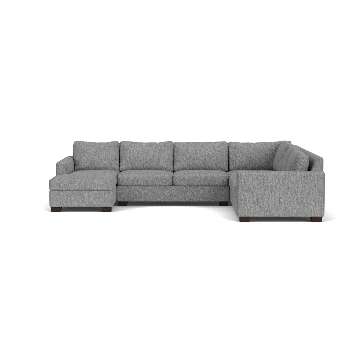 Track 141" Corner Sectionals W. Full Sleeper & Left Chaise - Tropez Ash