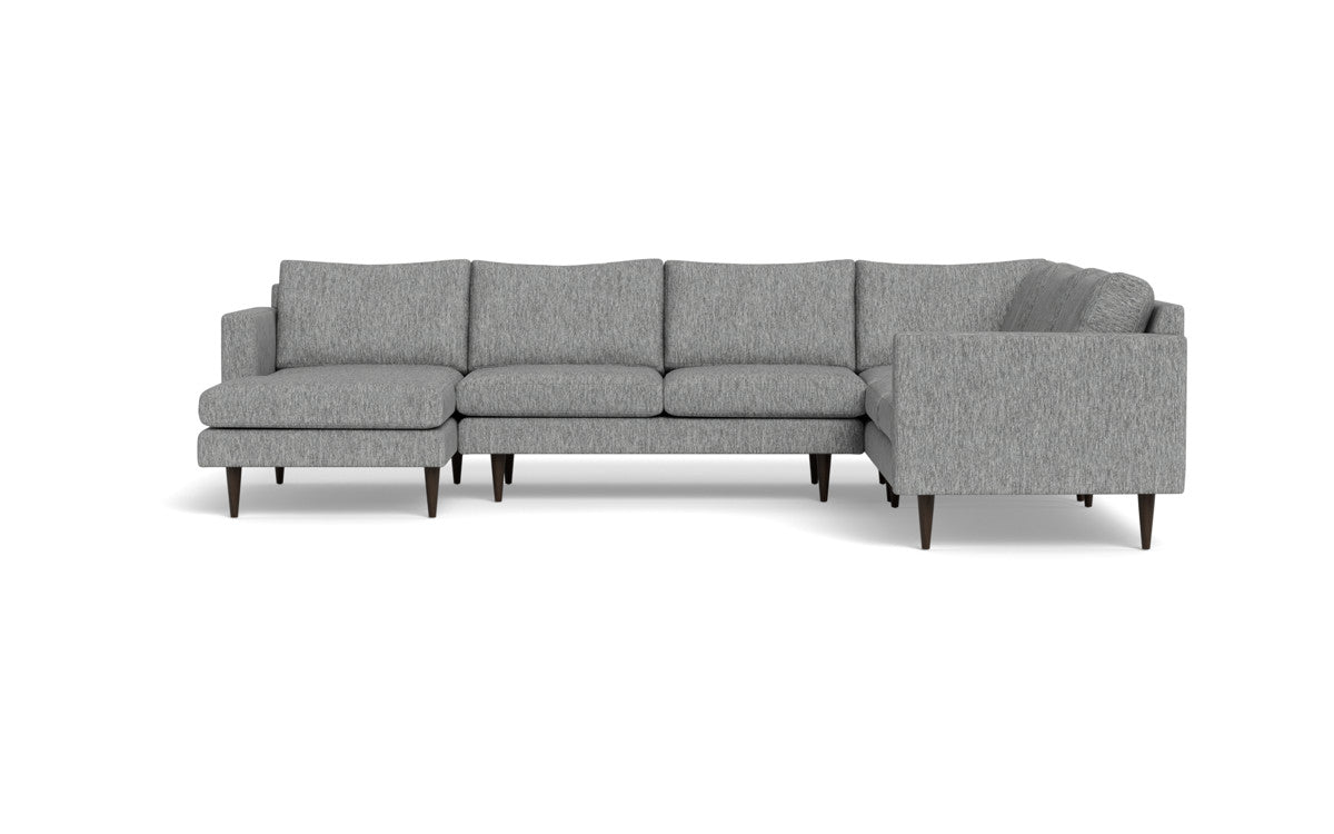 Wallace 130" Untufted Corner Sectionals w. Left Chaise - Tropez Ash