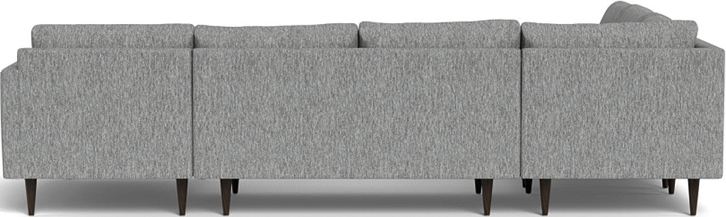 Wallace 130" Untufted Corner Sectionals w. Right Chaise - Travis Pewter