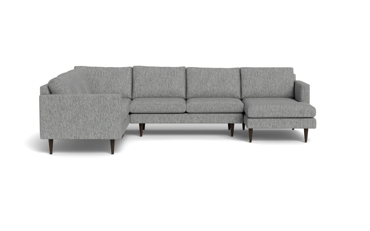 Wallace 130" Untufted Corner Sectionals w. Right Chaise - Tropez Ash