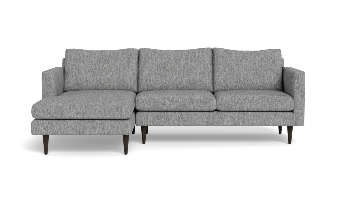 Wallace 98" Untufted Left Chaise Sectional - Travis Pewter