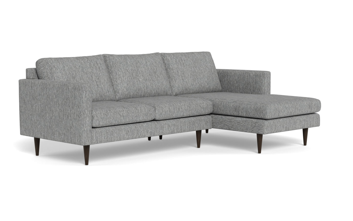 Wallace 98" Untufted Right Chaise Sectional - Tropez Ash