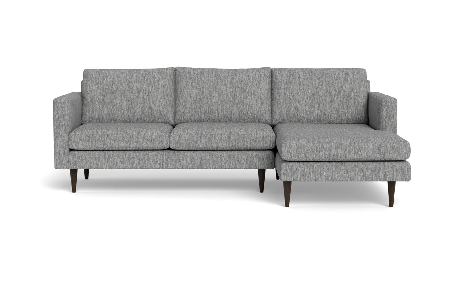 Wallace 98" Untufted Right Chaise Sectional - Tropez Ash