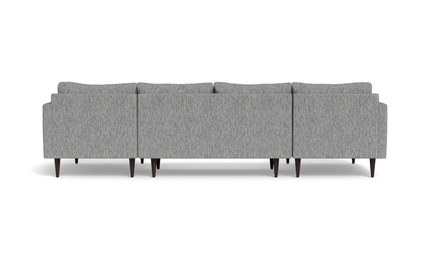 Wallace 126" Untufted Double Chaise U Sectional - Travis Pewter