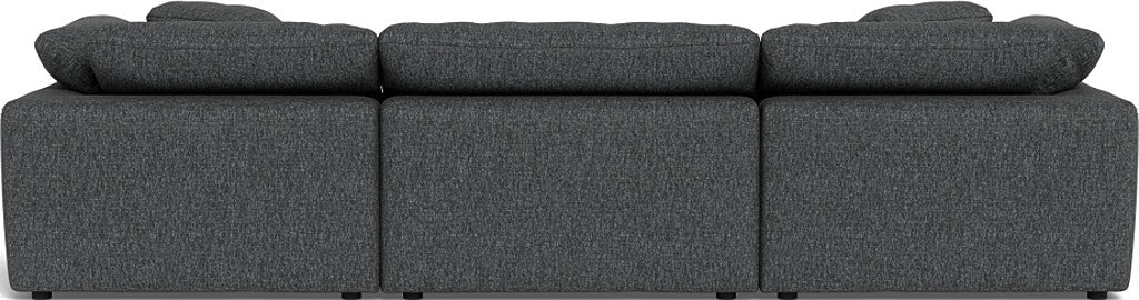 Fluffy 133.5" 3pc Sofa - Tropez Charcoal