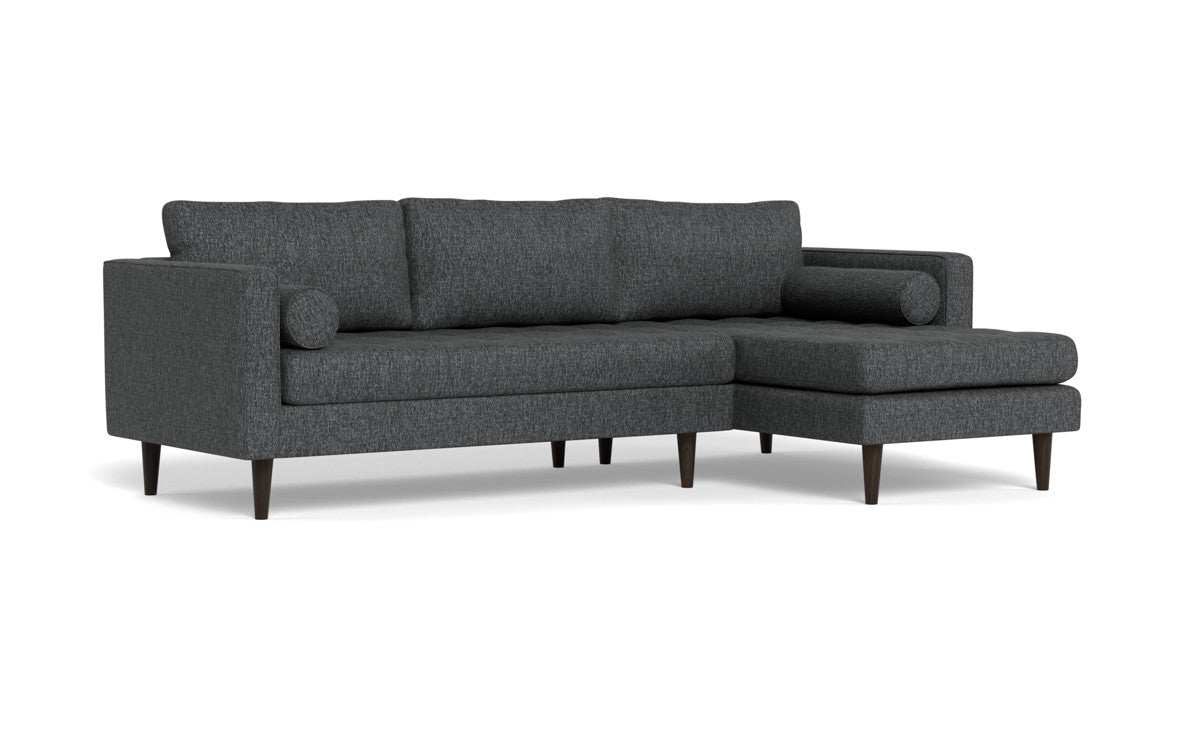 Ladybird 102" Right Chaise Sectional - Tropez Charcoal