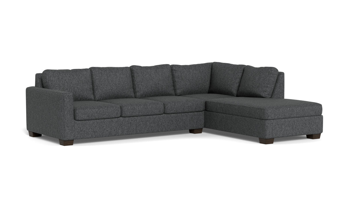 Track 121" Right Chaise Sectional - Tropez Charcoal