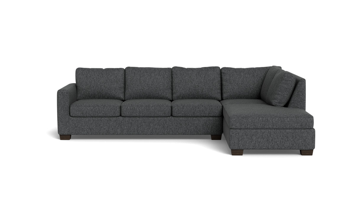 Track 121" Right Chaise Sectional - Tropez Charcoal