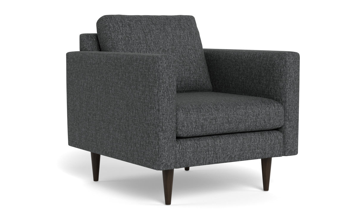 Wallace 34" Untufted Arm Chair - Tropez Charcoal