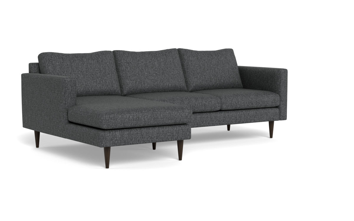 Wallace 98" Untufted Left Chaise Sectional - Tropez Charcoal