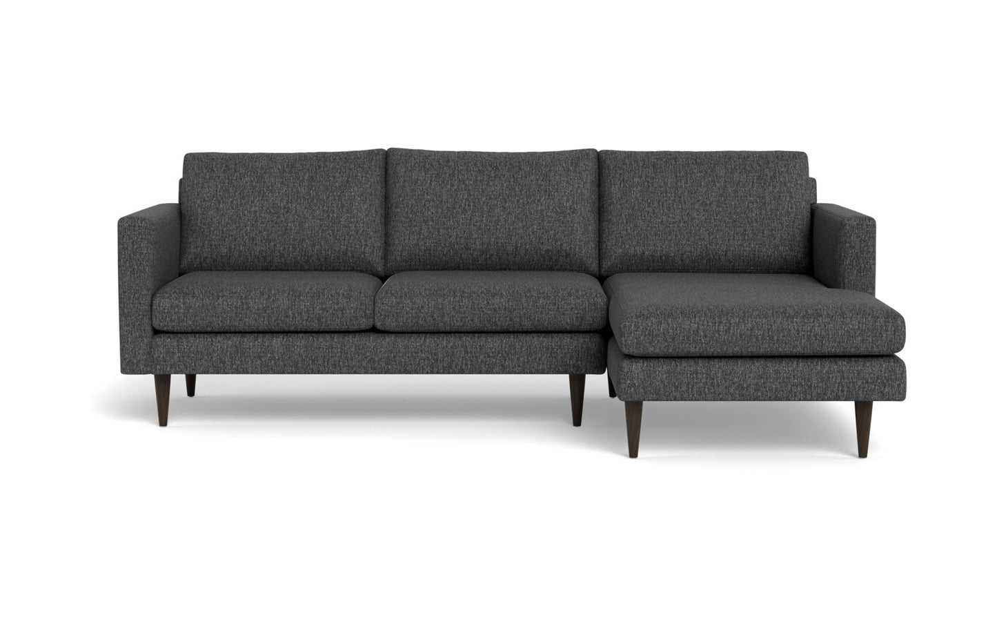 Wallace 98" Untufted Right Chaise Sectional - Tropez Ash